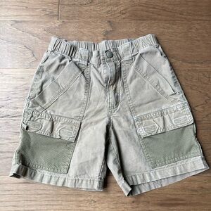 Columbia Kids Small 7/8 Cargo Style Shorts Khaki